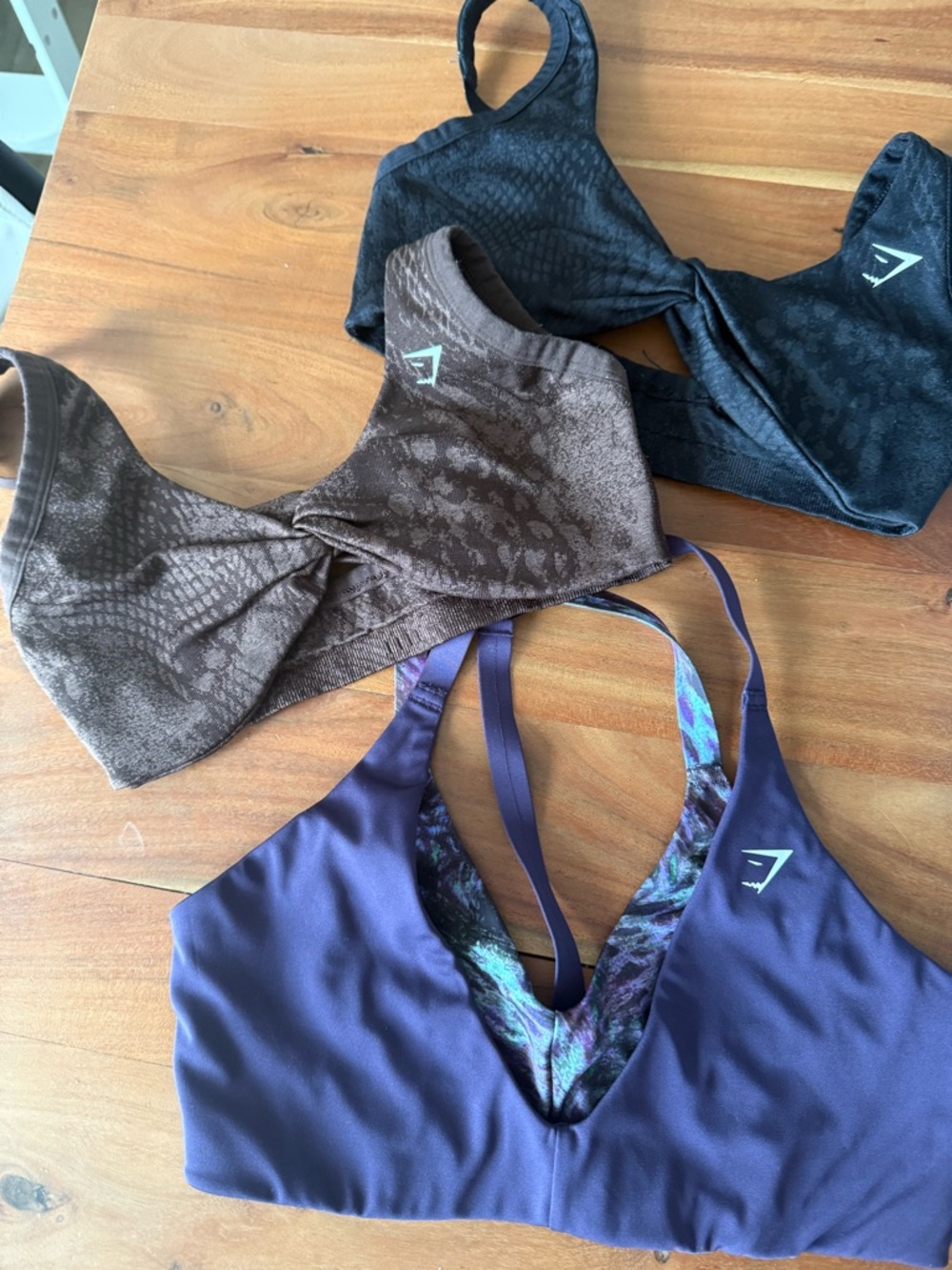 Gymshark bra bundle of 3